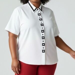 Yves St. Claire 2 Geometric Blouse